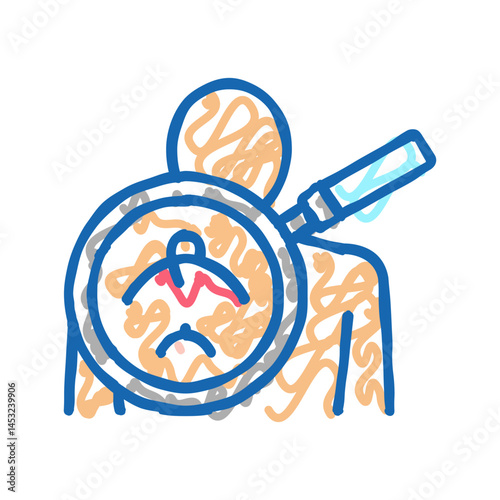 armpits researching icon doodle illustration
