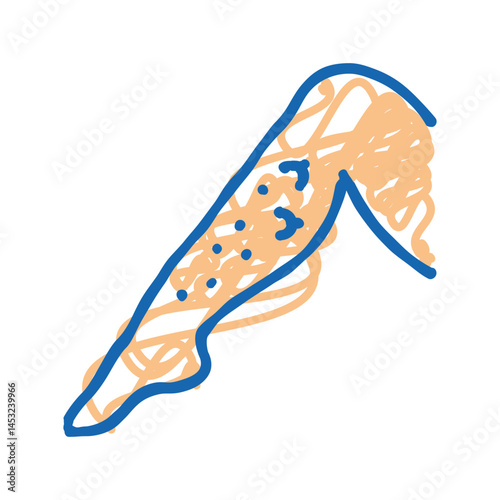 legs ingrown hair icon doodle illustration