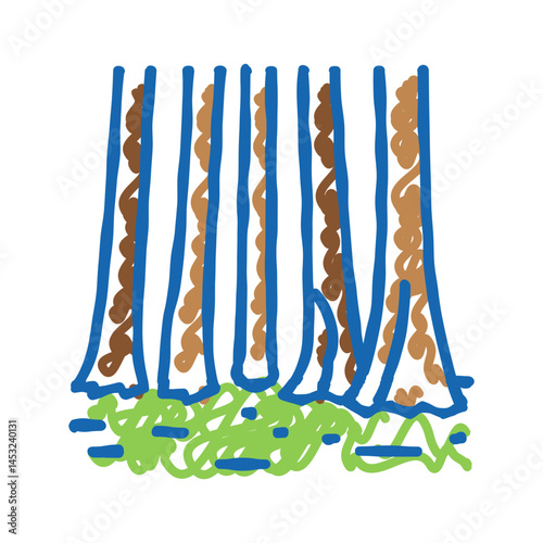 sequoia national park icon doodle illustration