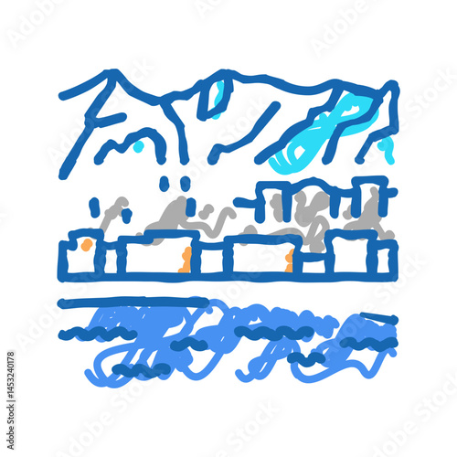 alaska state icon doodle illustration