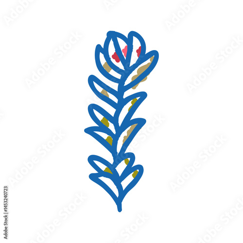 rotala rotundifolia seaweed icon doodle illustration