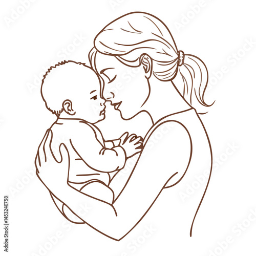 Mother Shares a Tender Moment With Her Child in a Cozy Setting Filled With Warmth and Love Generative AI