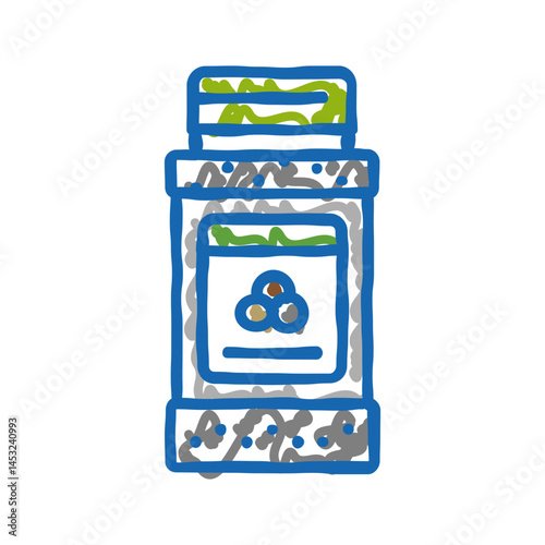 pepper in jar icon doodle illustration