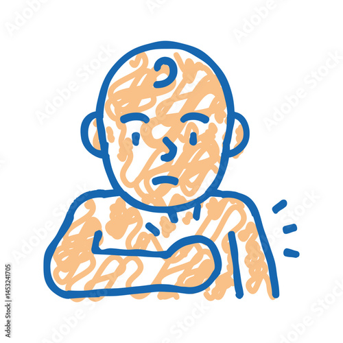 scratch reflex icon doodle illustration