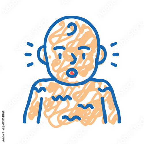 startle reflex icon doodle illustration