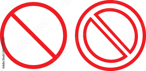 red and black Collection cons of prohibition signs in out line style. Warning illustration sign collection. vector illustration symbol,
