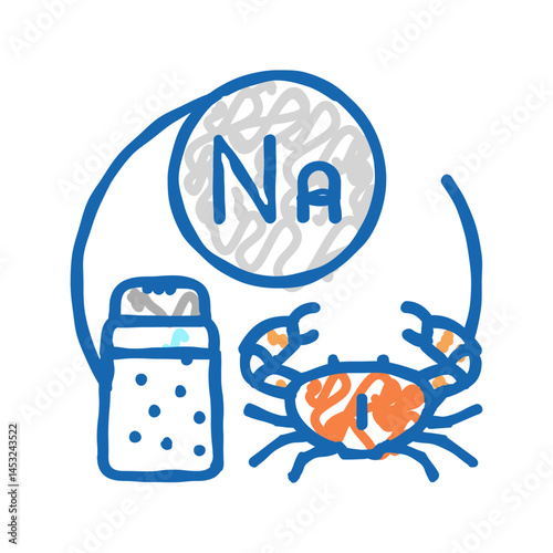 vitamin na icon doodle illustration