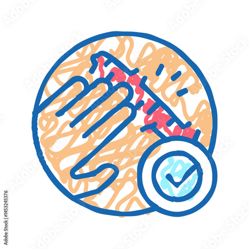 massage scar icon doodle illustration