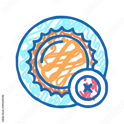 avoid sun icon doodle illustration