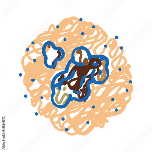 multiple colors mole melanoma icon doodle illustration