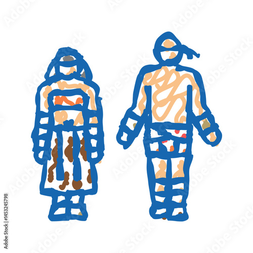 australia national clothes icon doodle illustration