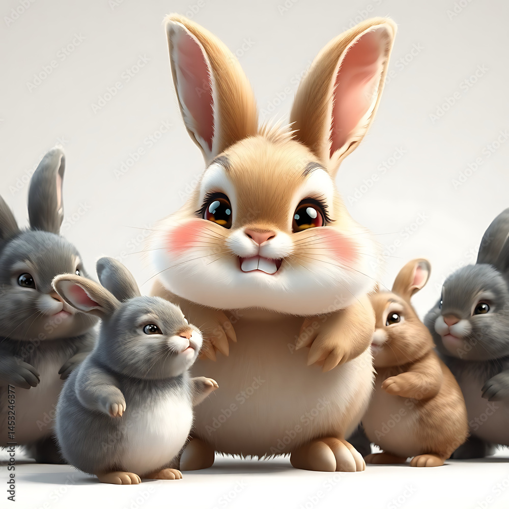 Fototapeta premium bully rabbit Generative AI