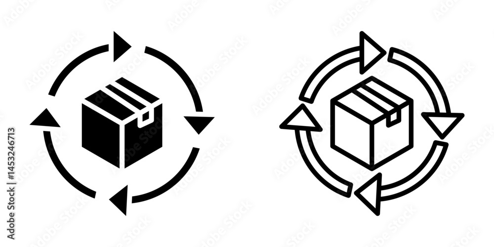 Obraz premium Supply chain outline icon on white background