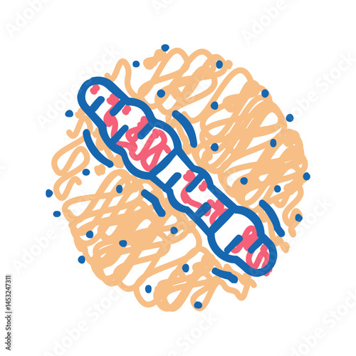keloid scar icon doodle illustration
