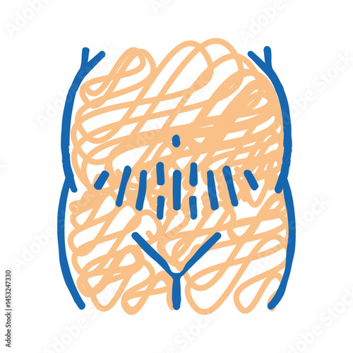 pregnancy stretch marks icon doodle illustration