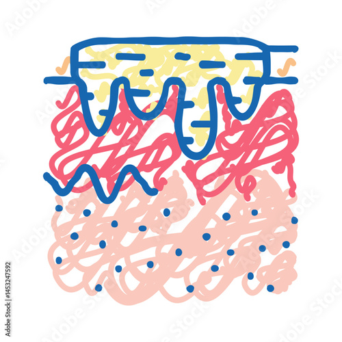 hyperpigmentation acne scar icon doodle illustration