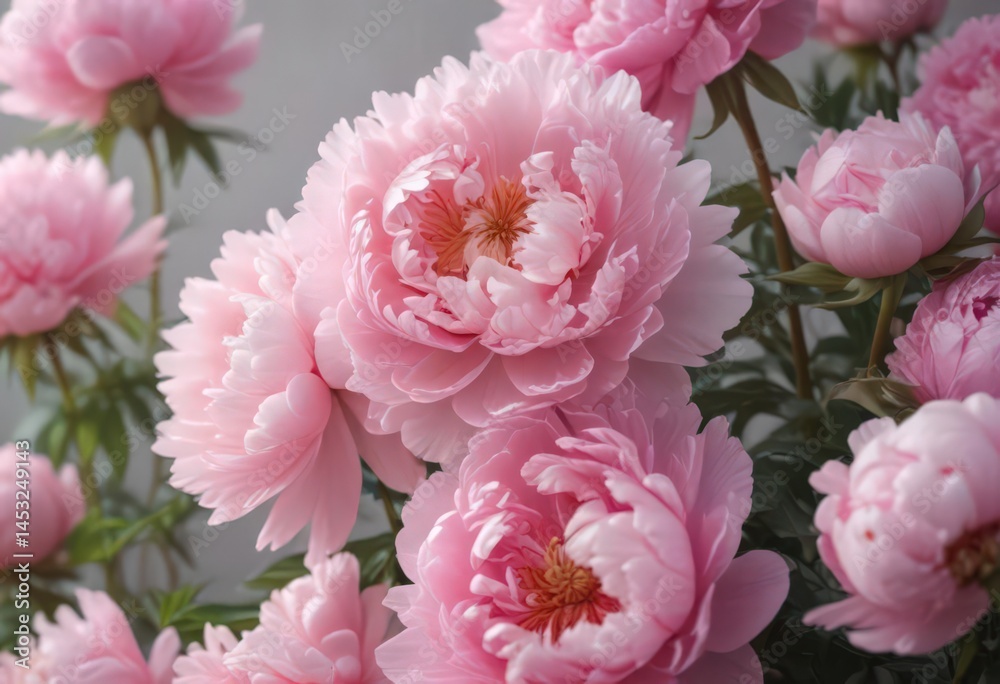 Full bloom pink peonies, soft focus, ethereal backdrop , ethereal, floral Full bloom pink peonies, soft focus, ethereal backdrop , ethereal, floral