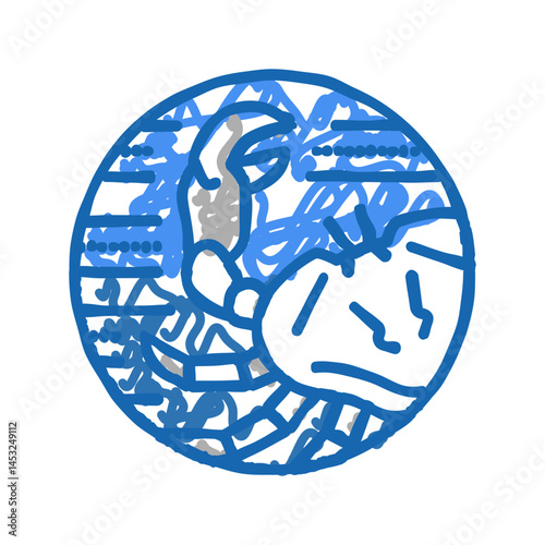 crab zodiac icon doodle illustration