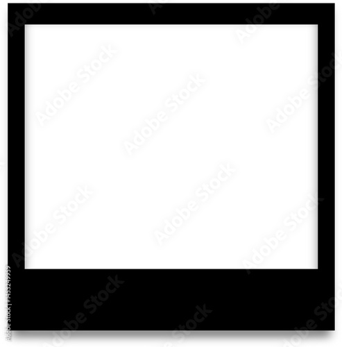 Square black frame isolated transparent background