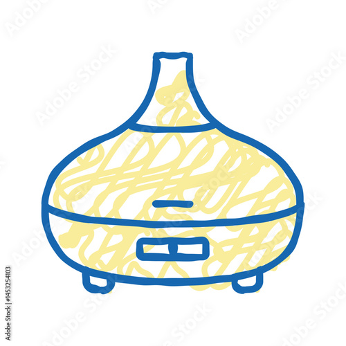 oil diffuser perfume icon doodle illustration