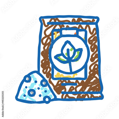 fertilizer smart farm icon doodle illustration