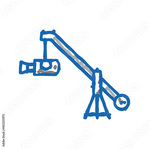 crane video camera icon doodle illustration