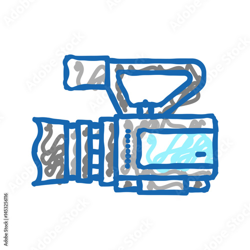 camcoder video production film icon doodle illustration