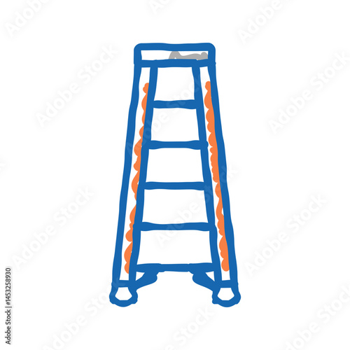 ladder tool repair icon doodle illustration