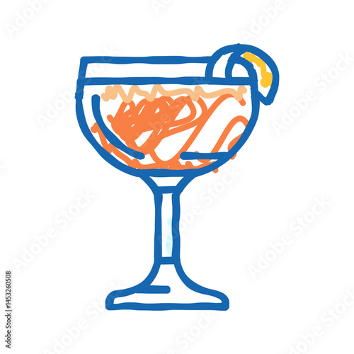 glass drink sidecar cocktail icon doodle illustration