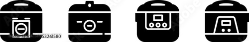 Rice cooker icon set