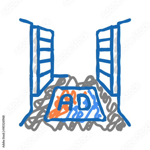floor advertising icon doodle illustration