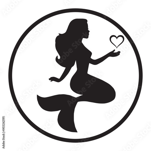 mermaid silhouette, mermaid in love