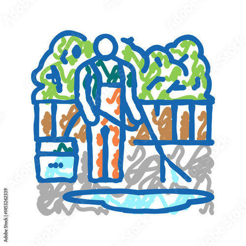 pressure washing icon doodle illustration