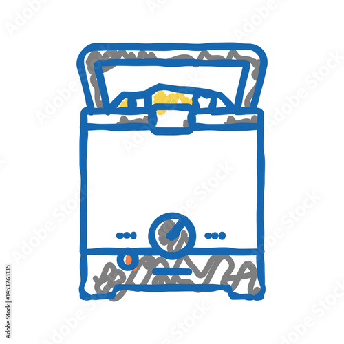 fryer potato icon doodle illustration