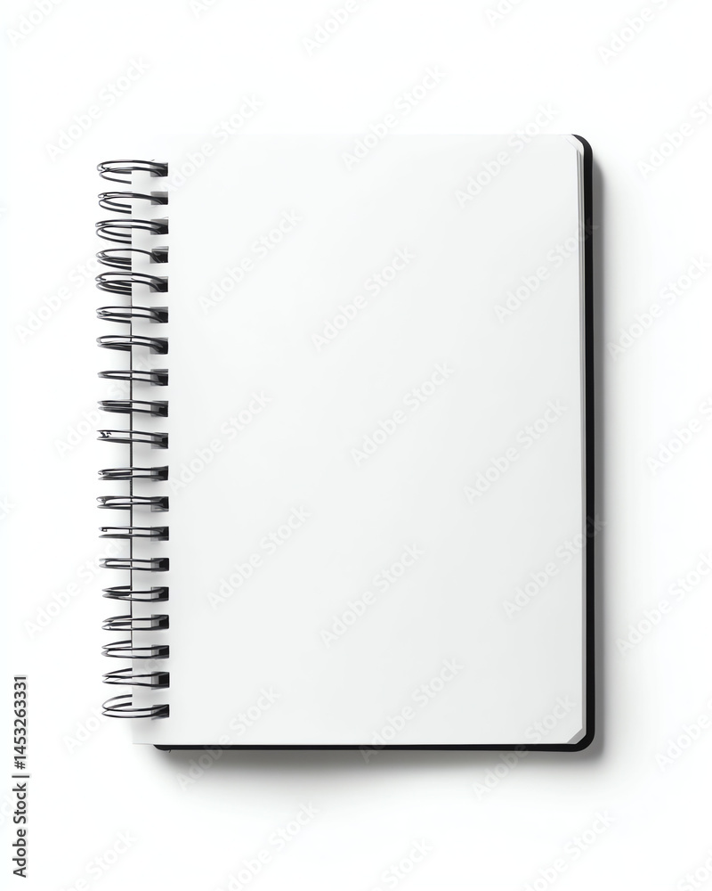 Blank Spiral Notebook Mockup Isolated White Background Blank Spiral Notebook Mockup Isolated White Background