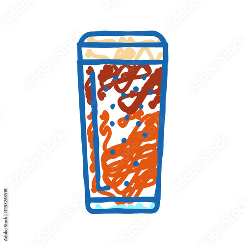brown ales beer glass icon doodle illustration