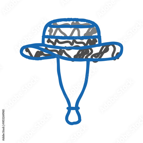 boonie hat cap icon doodle illustration