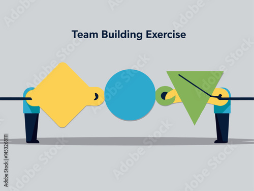 Collaborative Synergy: Visualizing Team Building Through Shapes and People