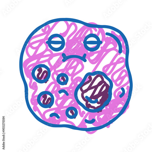 pathogen bacteria virus icon doodle illustration
