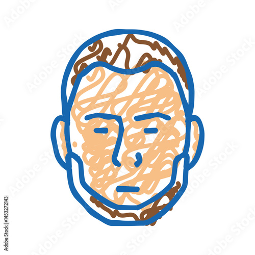 beard without mustache beard icon doodle illustration