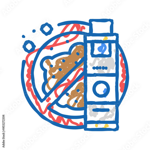 rust cleaner detergent icon doodle illustration