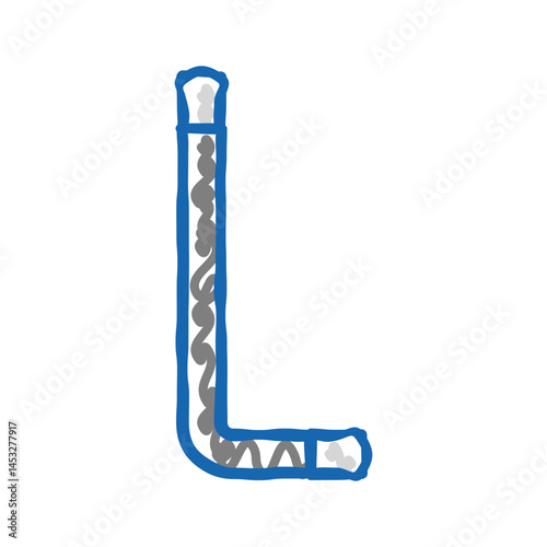 square key assembly furniture icon doodle illustration