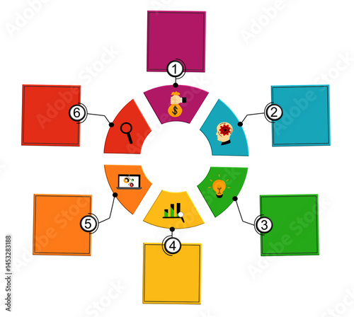 Free Download Vector infographic label design with circle infographic template design options or steps 1,2,3. Can be used for presentations, workflow layout, banner, infographic, process diagram, flow chart. - GFXLoad