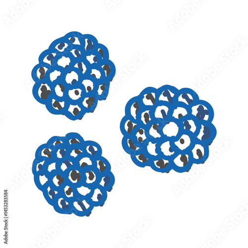 juicy berry blackberry icon doodle illustration