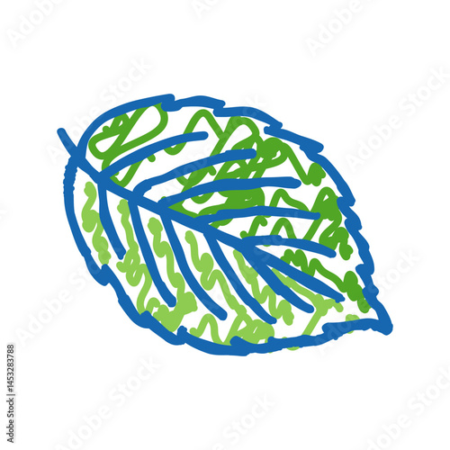 leaf blackberry plant icon doodle illustration