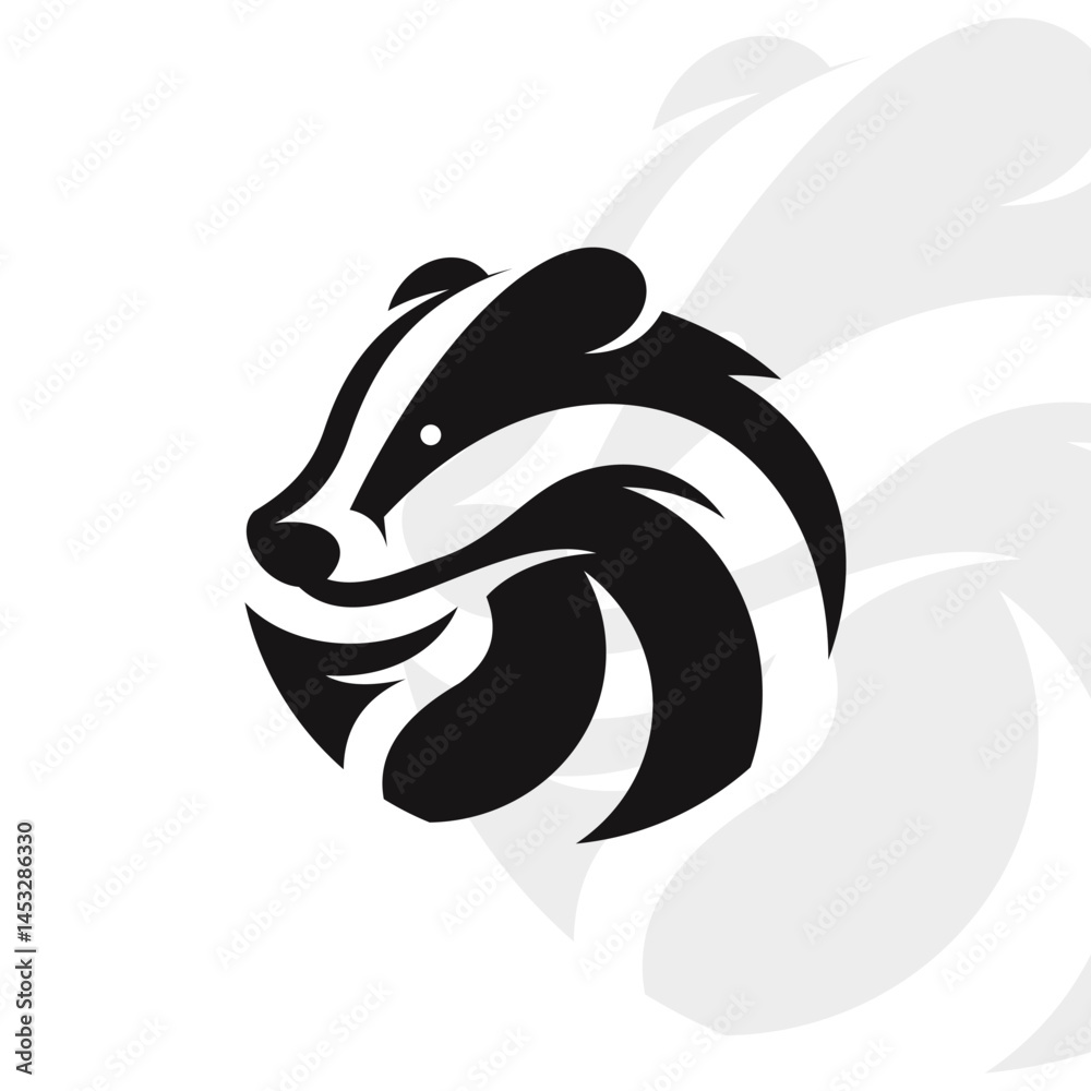 Naklejka premium Badger logo on isolated background v70