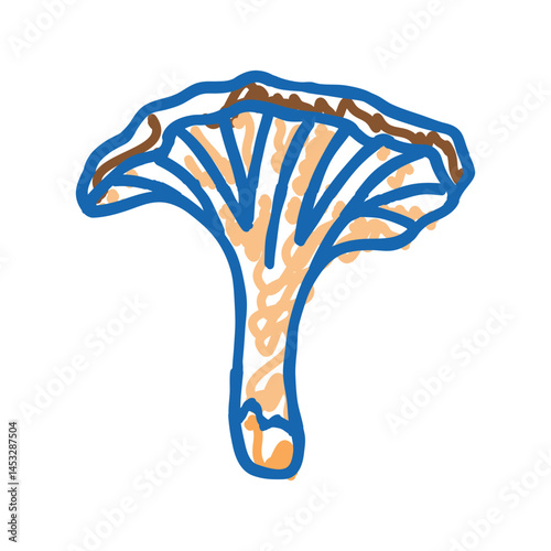 psychedelic mushroom icon doodle illustration