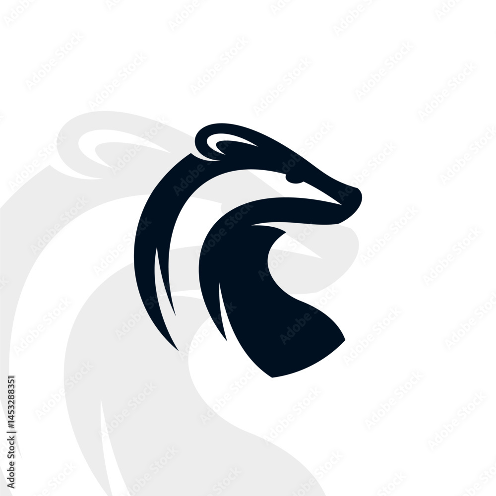 Naklejka premium Badger logo on isolated background v97