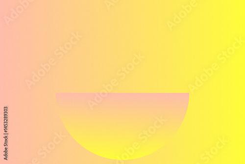 Wavy Curvy Circular and Circle Shapes and Designs Orange and Yellow Colors Grainy Texture Modern Abstract Background Geometric Background