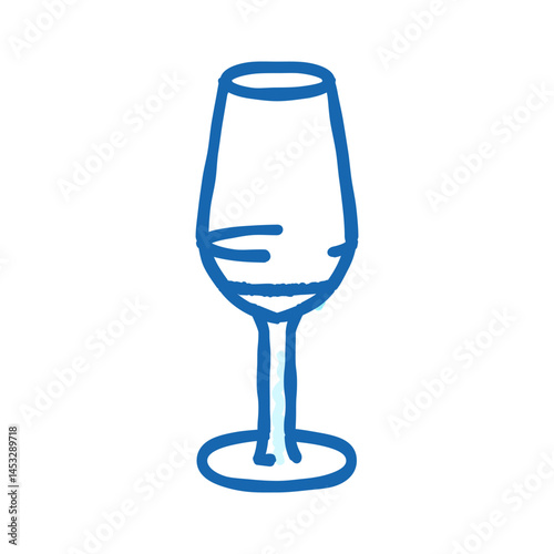 liquid wine glass icon doodle illustration
